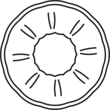 Doodle Pineapple Halfのイラスト素材