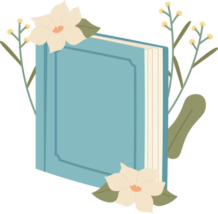 Book With Flowersのイラスト素材
