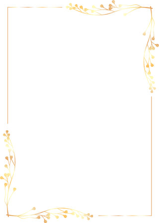 Elegant Floral Frame Designのイラスト素材