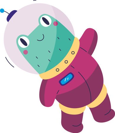 Cartoon Frog Astronautのイラスト素材