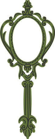 Vintage Decorative Hand Mirrorのイラスト素材