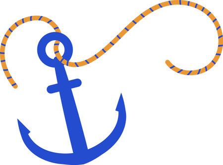 Anchor with Nautical Ropeのイラスト素材