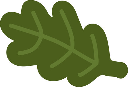 Simple Oak Leaf Shapeのイラスト素材