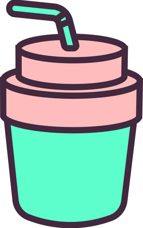 Minimalist Cup with Strawのイラスト素材