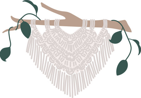 Macrame Wall Hanging Branch