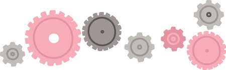 Interlocking Gear Mechanismのイラスト素材
