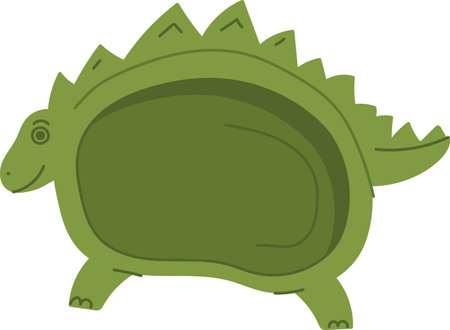 Cartoon Dinosaur with Spikesのイラスト素材