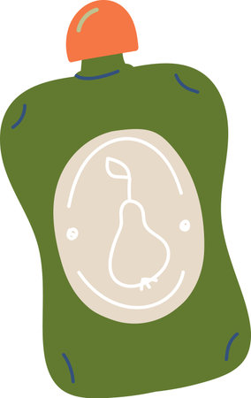 Minimalist Baby Food Pouchのイラスト素材