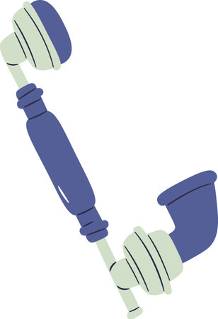 Retro Phone Handset Drawingのイラスト素材