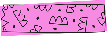 Abstract Washi Tape Doodleのイラスト素材