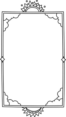 Sun Clouds Frame Borderのイラスト素材