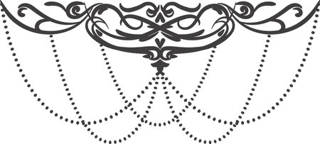 Elegant Ornate Swirl Chainのイラスト素材