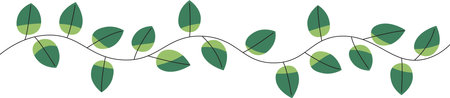 Leaf Vine Border Patternのイラスト素材