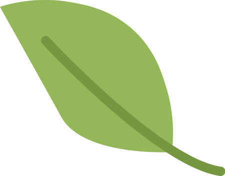 Minimalist Leaf with Stemのイラスト素材