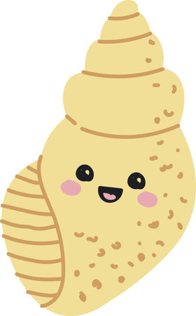 Smiling Seashell Character