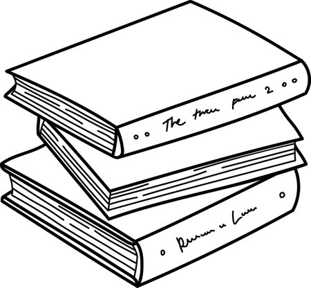 Stack of Books Drawingのイラスト素材