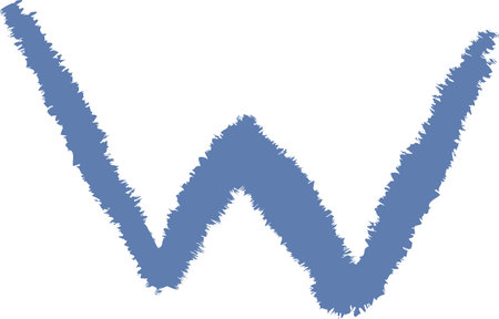 W Letter Chalk Board Alphabetのイラスト素材