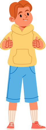 Student Boy Giving Thumbs Upのイラスト素材