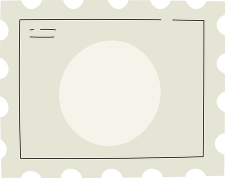 Blank Postage Stamp with Circleのイラスト素材