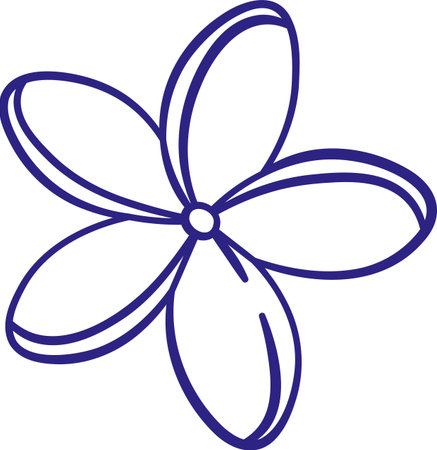 Outline of a Five-Petal Flowerのイラスト素材