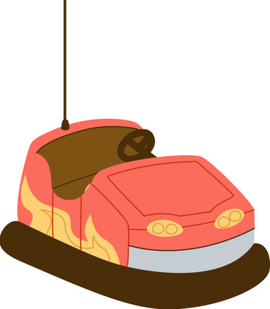 Bumper Car with Flame Designのイラスト素材