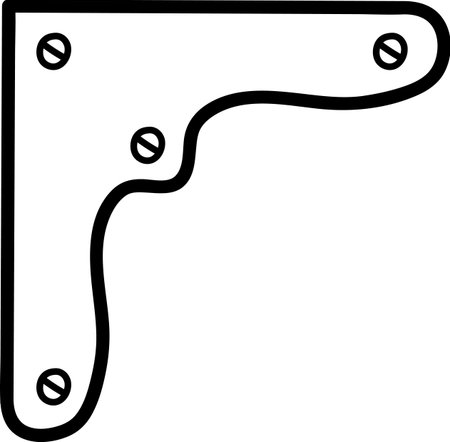 Decorative Corner with Screws Doodleのイラスト素材