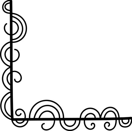 Ornate Swirl Corner Frameのイラスト素材