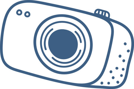 Retro Camera Doodleのイラスト素材