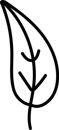 Leaf Outline Drawingのイラスト素材