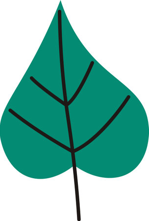 Simple Leaf Iconのイラスト素材