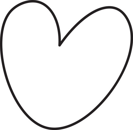 Hand-Drawn Heart Outlineのイラスト素材