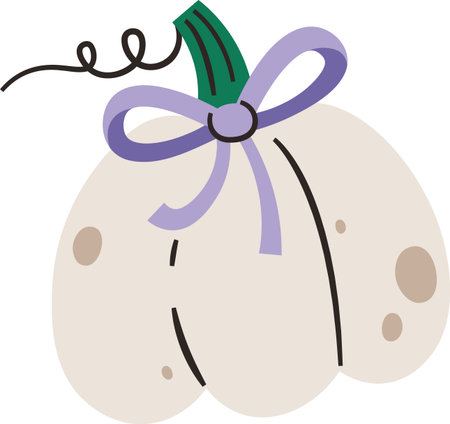 Decorative Pumpkin with Bowのイラスト素材