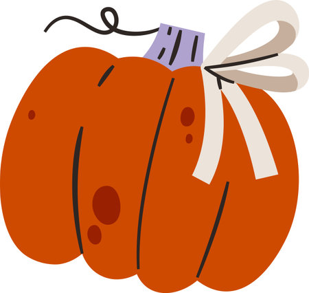 Pumpkin with Bowのイラスト素材