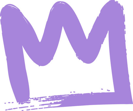 Brush Stroke Crown Shapeのイラスト素材