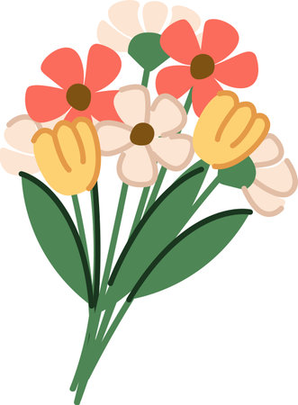 Autumn Floral Bouquetのイラスト素材