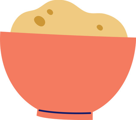 Bowl of Mashed Potatoesのイラスト素材