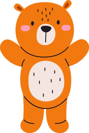 Cartoon Bear with Open Armsのイラスト素材