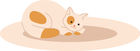 Cozy Cat Restingのイラスト素材