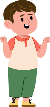 Smiling Boy with Thumbs Upのイラスト素材