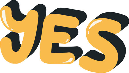 Yes Motivational Stickerのイラスト素材