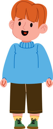 Smiling Boy in Cozy Sweater