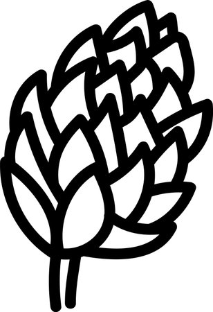 Stylized Artichoke Line Drawingのイラスト素材