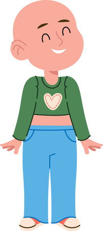 Smiling Child with a Disabilityのイラスト素材