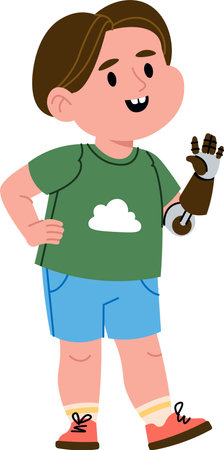 Child with Robotic Armのイラスト素材