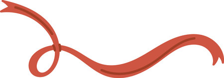 Curved Ribbon with Loop