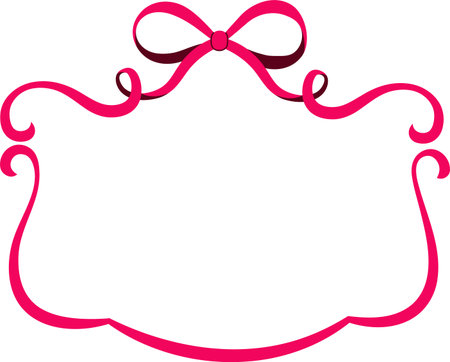 Vintage Ribbon Frameのイラスト素材