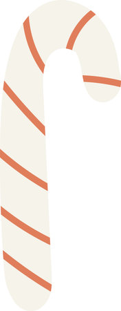 Striped Candy Cane Illustrationのイラスト素材