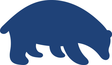 Bear Silhouette in Profileのイラスト素材