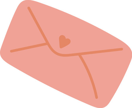 Envelope with Heart Sealのイラスト素材