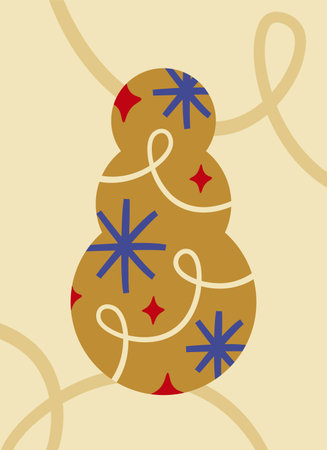 Gingerbread Cookie Christmas Background Cardのイラスト素材